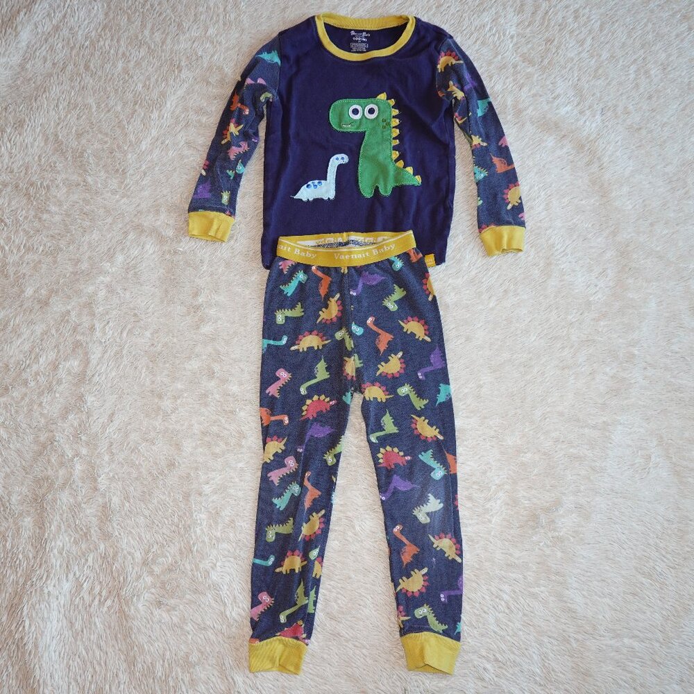Boys Size 3T Dinosaur Pajama Set - Long Sleeve Top and Pants, Vaenait Baby
